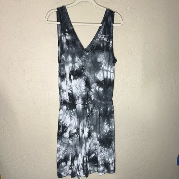 Sweaty Betty Take It Easy Tie Dye Gray and white Sleeveless Dress Sz S - Picture 1 of 7
